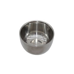 AfeitadoSet de afeitado profesional para barba - brocha - bol de acero inoxidable - con soporte