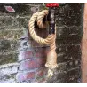 Industrial pipe - vintage wall lamp with hemp ropeWall lights