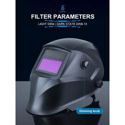 CascosMáscara de soldadura - oscurecimiento automático - Solar - automático - DIN 4/9-13 TIG MIG