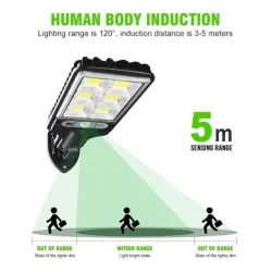 Solar street light - motion sensor - remote control - IP65 waterproof - LED - COBStreet lighting