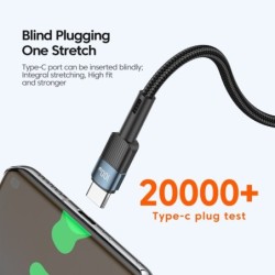 CablesEssager - USB tipo C a USB C - cable de carga rápida - 60W - 100W
