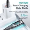 CablesEssager - Cable USB tipo C a USB C - Carga rápida PD - con pantalla digital - 100W / 5A