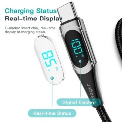 Essager - USB type C to USB C cable - PD fast charging - with digital display - 100W / 5ACables