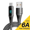 CablesEssager - Cable USB tipo C a USB C - Carga rápida PD - con pantalla digital - 100W / 5A