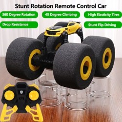 CarrosCoche eléctrico RC - neumáticos elásticos de esponja grande - rotación de 360 grados - juguete