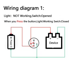 Black push button switch LED - waterproof - fixed self-locking - 12mm / 16mm / 19mm / 22mm - 5V / 12V / 220VSwitches