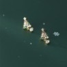 AretesÁrbol de Navidad de cristal de colores - Pendientes de plata de ley 925