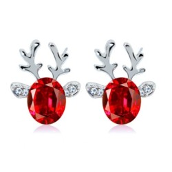 AretesPendientes Christmas Elk - con cristal