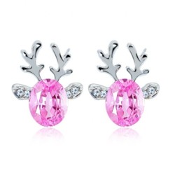 AretesPendientes Christmas Elk - con cristal