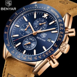 BENYAR - sports Quartz watch - waterproof - leather strapWatches