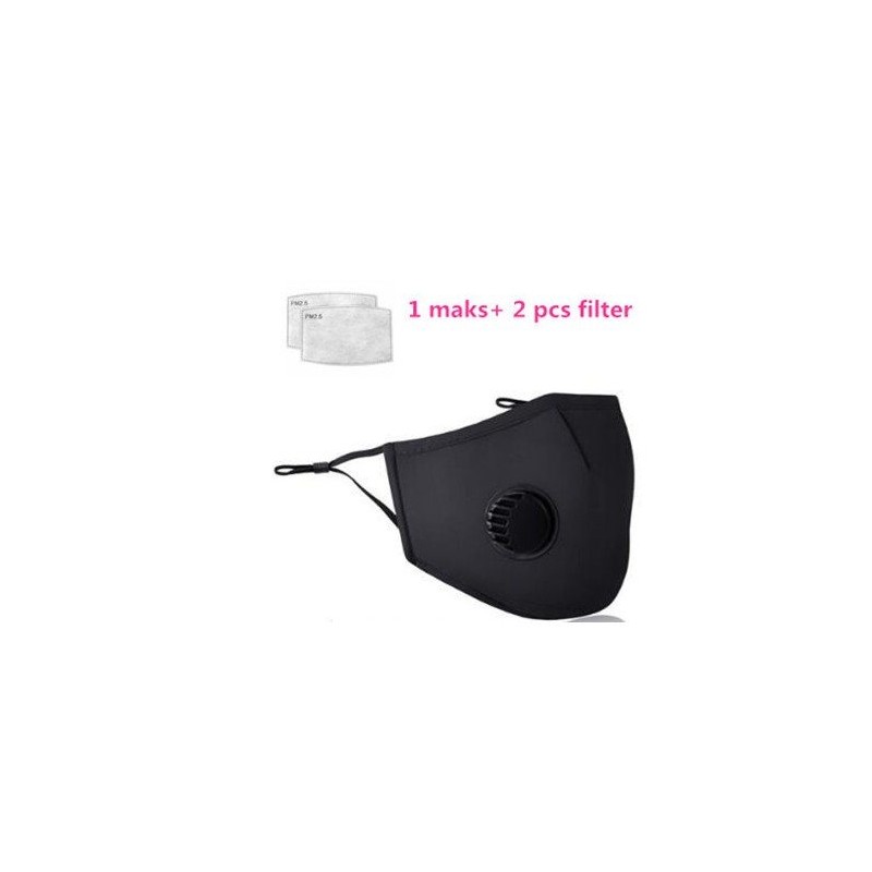 Protective face / mouth mask - PM25 activated carbon filter - air valve - reusableMouth masks