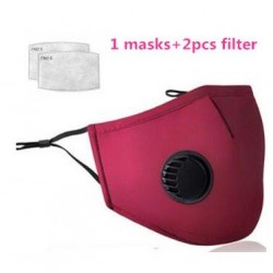 Mascarillas bucalesMascarilla protectora facial / bucal - filtro de carbón activado PM25 - válvula de aire - reutilizable