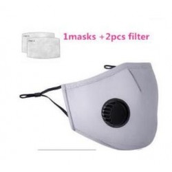 Mascarillas bucalesMascarilla protectora facial / bucal - filtro de carbón activado PM25 - válvula de aire - reutilizable