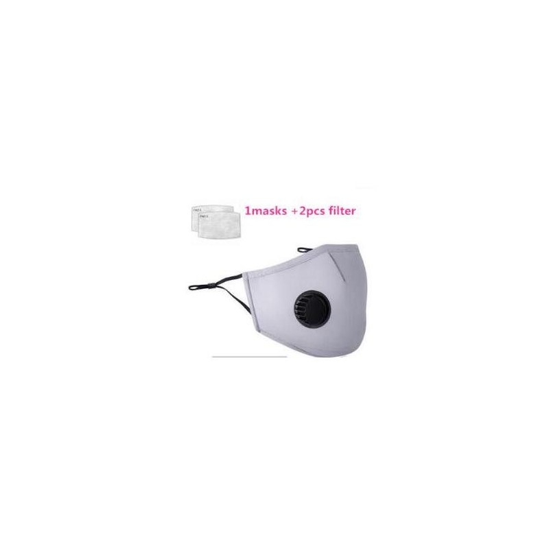 Mascarillas bucalesMascarilla protectora facial / bucal - filtro de carbón activado PM25 - válvula de aire - reutilizable
