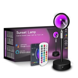 Luces & IluminaciónLámpara Rainbow Sunset - Proyector de luz de colores - LED - Bluetooth - WiFi