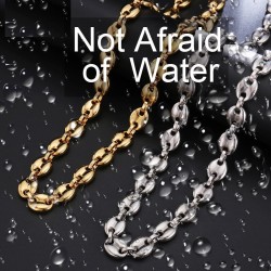 Small coffee beans shaped link chain - bracelet - stainless steel - unisex - waterproofBracelets