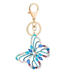 Hollow out crystal butterfly - keychainKeyrings