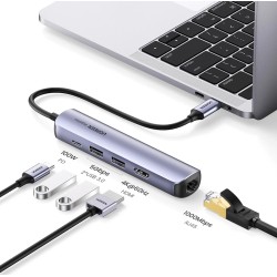 HubUSB-C a HDMI - RJ45 - USB 3.0 - PD - HUB - adaptador multifunción