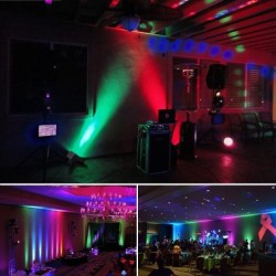 Iluminación de escenarios y eventosLuz láser de escenario - proyector - activado por sonido - remoto - RGB - 78 LED - DMX