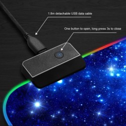 AccesoriosAlfombrilla antideslizante para ratón/teclado - USB - LED - RGB
