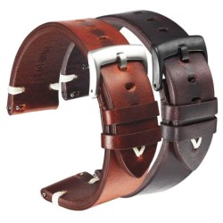 Leather watch strap - with metal buckleWatches