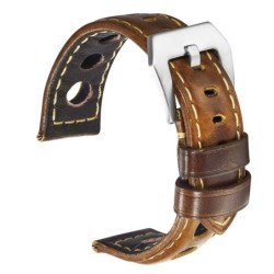 Elegant watch strap - with metal buckle - genuine leatherWatches