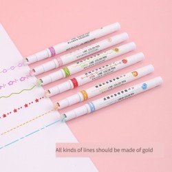 Bolígrafos & lápices?Bolígrafo artístico - marcador de líneas curvas - bolígrafo con patrones - 3 piezas
