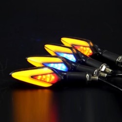 Luces de giroLámpara de señales de giro de motocicleta - luces LED que fluyen - universal - resistente al agua - LED 12V - 2 ...