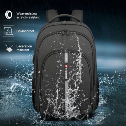 MochilasMochila impermeable - Maletín para portátil de 15,6 pulgadas - Antirrobo - Puerto USB - Gran capacidad