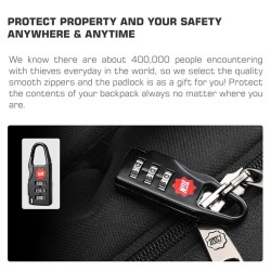 MochilasMochila impermeable - Maletín para portátil de 15,6 pulgadas - Antirrobo - Puerto USB - Gran capacidad