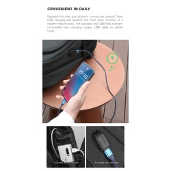 MochilasMochila impermeable - Maletín para portátil de 15,6 pulgadas - Antirrobo - Puerto USB - Gran capacidad