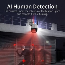 Cámaras de seguridadCámara CCTV de seguridad - detección humana - seguimiento automático - visión nocturna HD - resistente al...