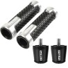 Hand Grips & EndManillar de moto / extremos - tapones de aluminio - 22 mm - juego