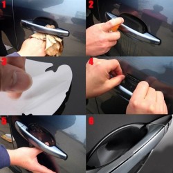 PegatinasAdhesivo de lámina transparente - protección de la manija de la puerta del automóvil - antiarañazos - 4 piezas
