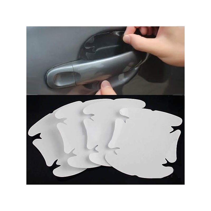 PegatinasAdhesivo de lámina transparente - protección de la manija de la puerta del automóvil - antiarañazos - 4 piezas