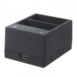 Batería y CargadoresCargador de batería - doble ranura - con cable USB - para GoPro 5 / 6 / 7