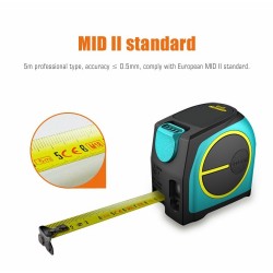 MediciónDT10 - Telémetro láser 2 en 1 - con pantalla LCD digital - cinta métrica