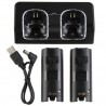 WiiCargador doble - Indicador LED - para mando de Wii - con 2 pilas