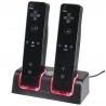 WiiCargador doble - Indicador LED - para mando de Wii - con 2 pilas