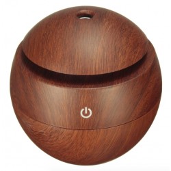 HumidificadoresHumidificador ultrasónico de aire - difusor de aceites esenciales - LED - USB - grano de madera - 130ml