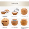 HumidificadoresHumidificador ultrasónico de aire - difusor de aceites esenciales - LED - USB - grano de madera - 130ml