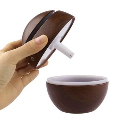 HumidificadoresHumidificador ultrasónico de aire - difusor de aceites esenciales - LED - USB - grano de madera - 130ml
