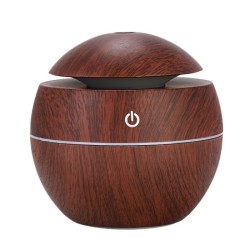 HumidificadoresHumidificador ultrasónico de aire - difusor de aceites esenciales - LED - USB - grano de madera - 130ml