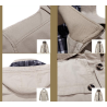 ChaquetasChaqueta larga con capucha - cortavientos - con cremallera / botones