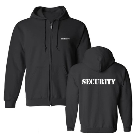 Hoodies & SudaderaElegante sudadera con capucha - chaqueta polar - con cremallera / bolsillos - letras SECURITY