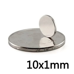 N35N35 - imán de neodimio - disco redondo - 10mm * 1mm