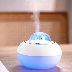 HumidificadoresHumidificador ultrasónico de aire - difusor de aceites esenciales - cabeza de gato - LED - USB - 300ml