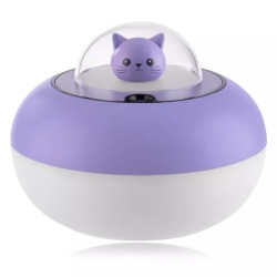 HumidificadoresHumidificador ultrasónico de aire - difusor de aceites esenciales - cabeza de gato - LED - USB - 300ml