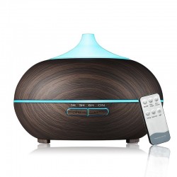 HumidificadoresHumidificador ultrasónico de aire - difusor de aceites esenciales - LED - control remoto - grano de madera - 5...