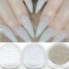 Esmalte de uñasBrillo de uñas brillante - copos de brillo blanco - polvo de arena